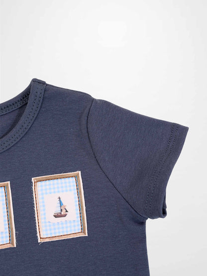Teddy Frame Set navy blue boys&