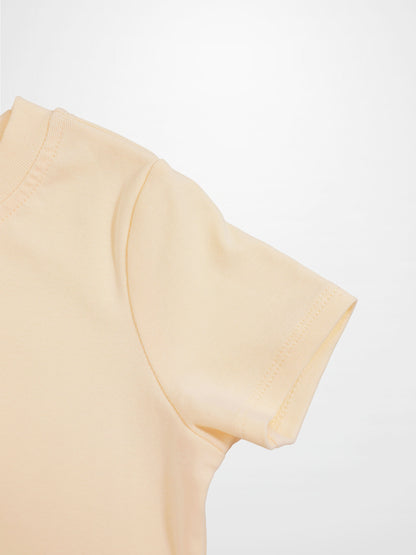 Golden Sail T-Shirt for boys by Adee in peach beige short sleeve
