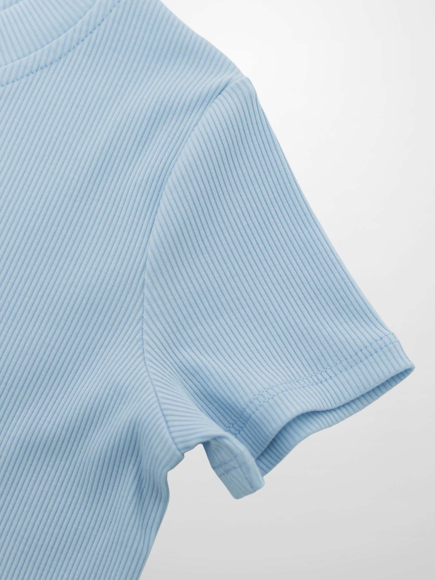 Short Sleeve Boxy T-shirt  &amp; Shorts Set - Light Blue