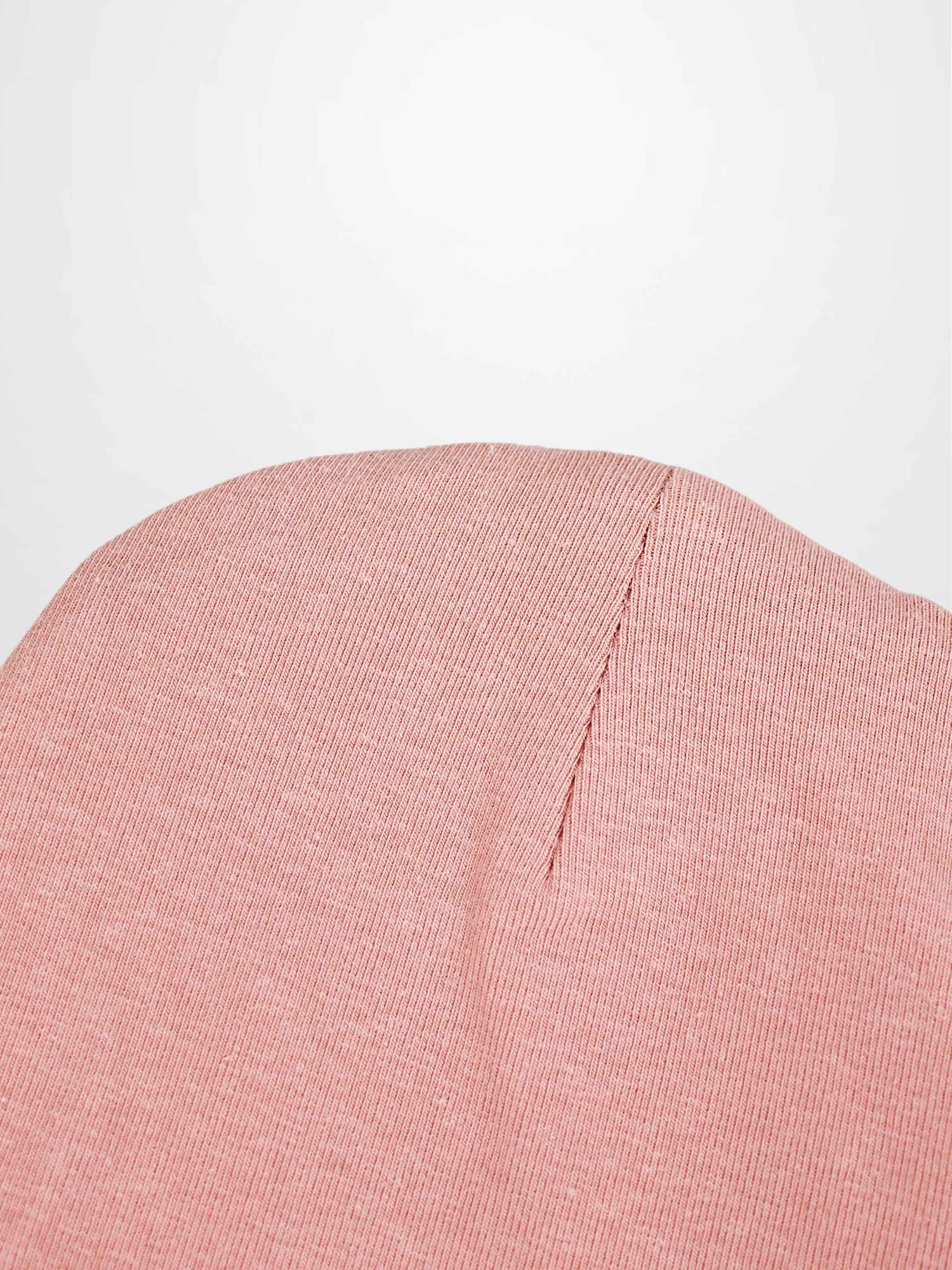 Pink Bow Beanie with Lace, knit girls hat with seam detail