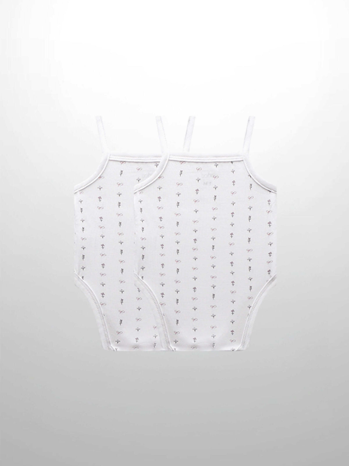 Bow undershirts 2 pack for girls