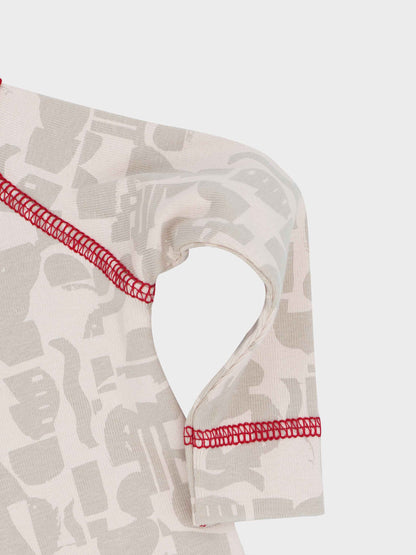 Abstract Print Stretchy- Red