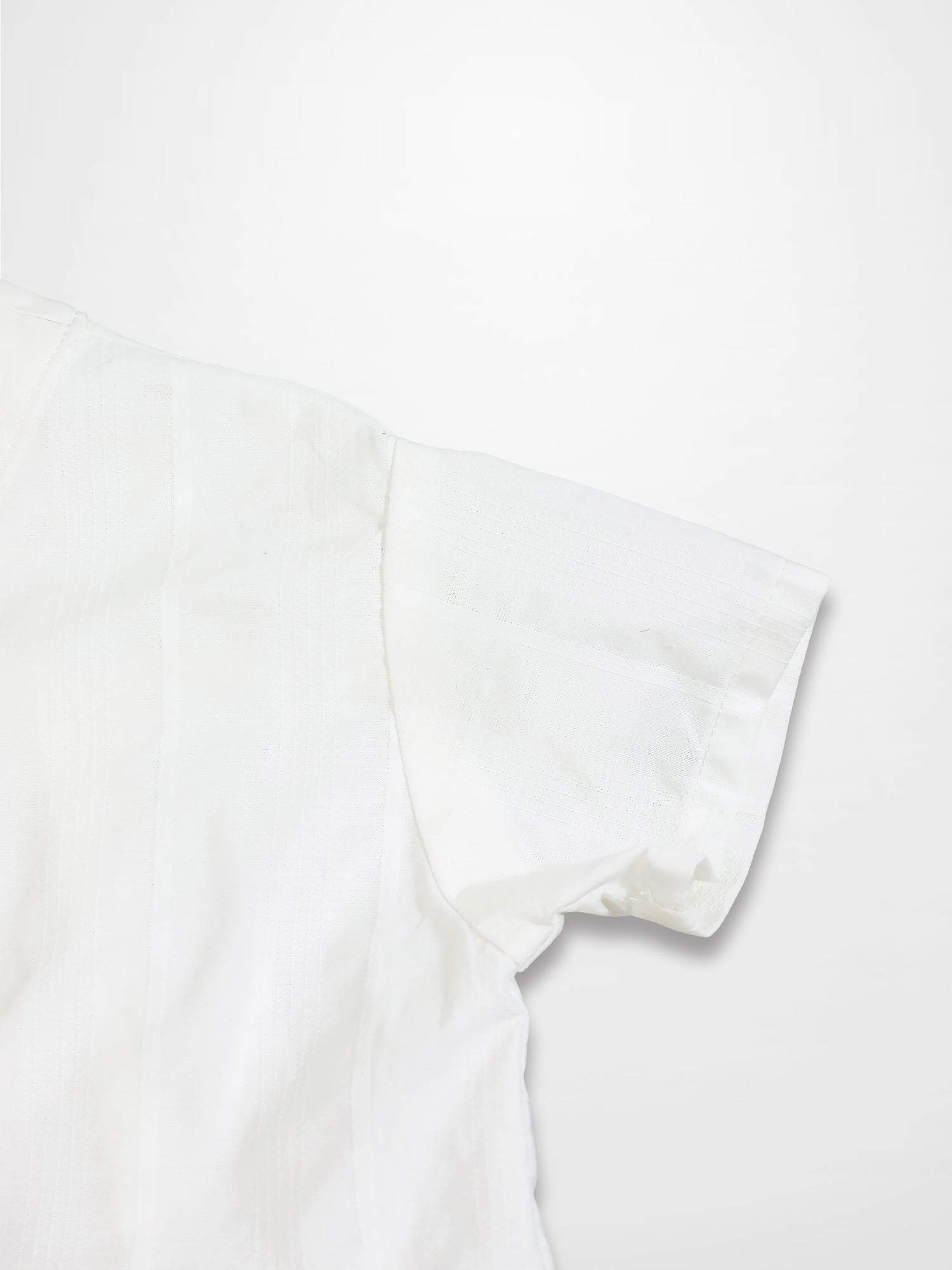 Textured White Cotton Shirt