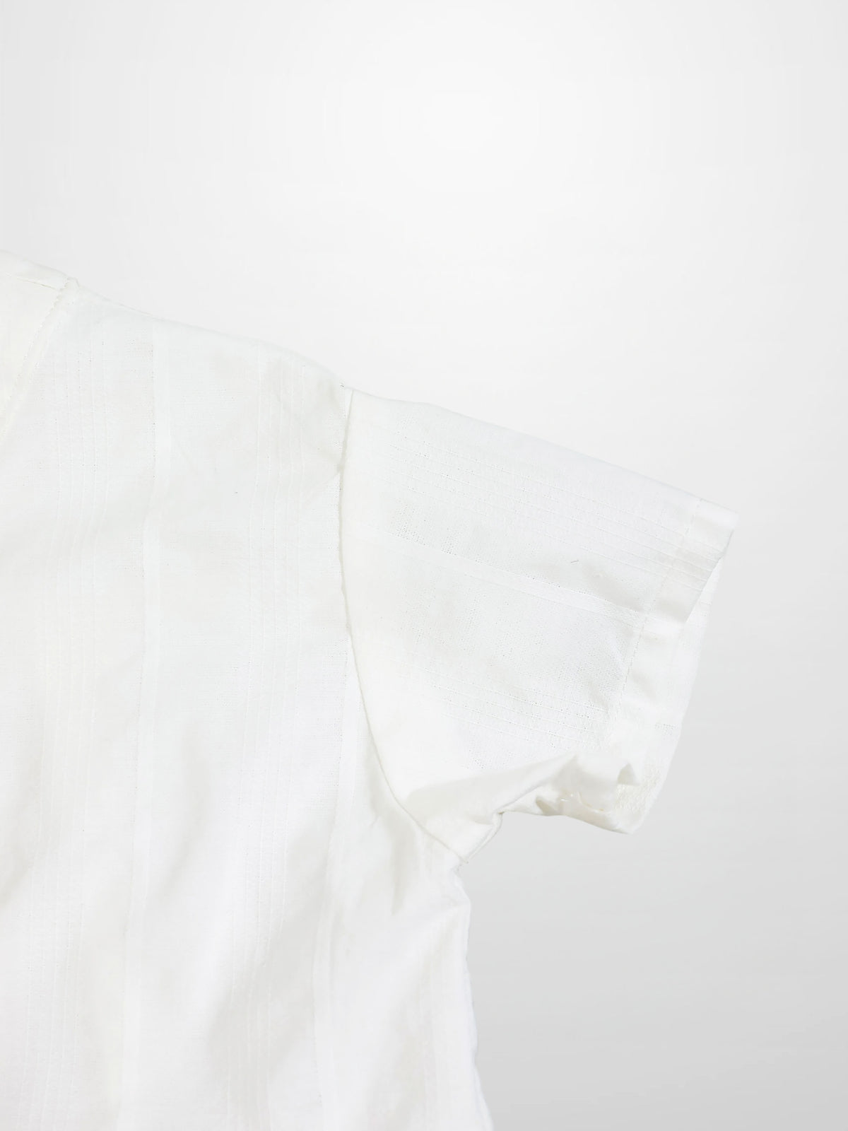 Adee textured white cotton shirt for boys, dressy top with subtle vertical stripe texture.