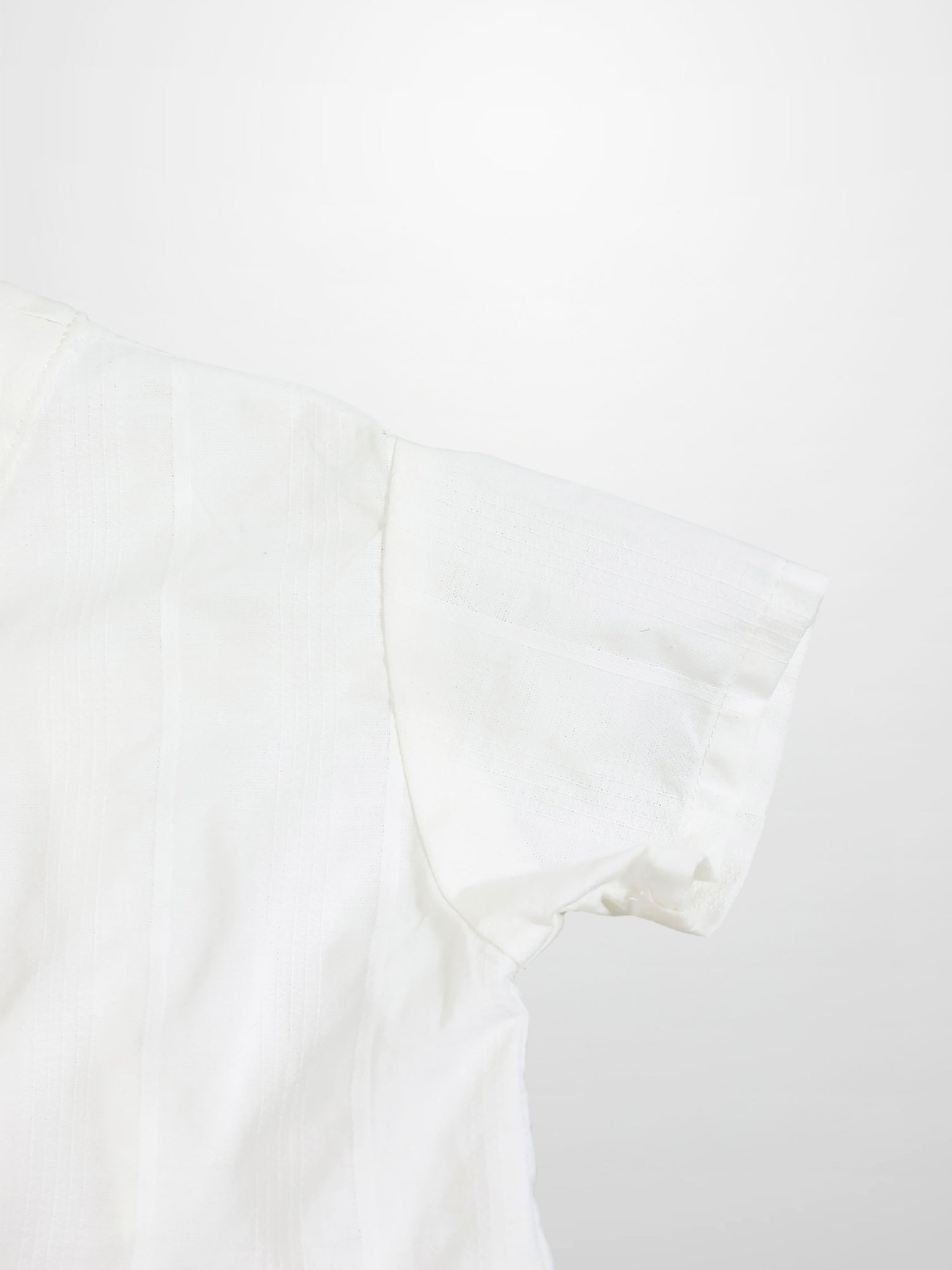 Adee textured white cotton shirt for boys, dressy top with subtle vertical stripe texture.
