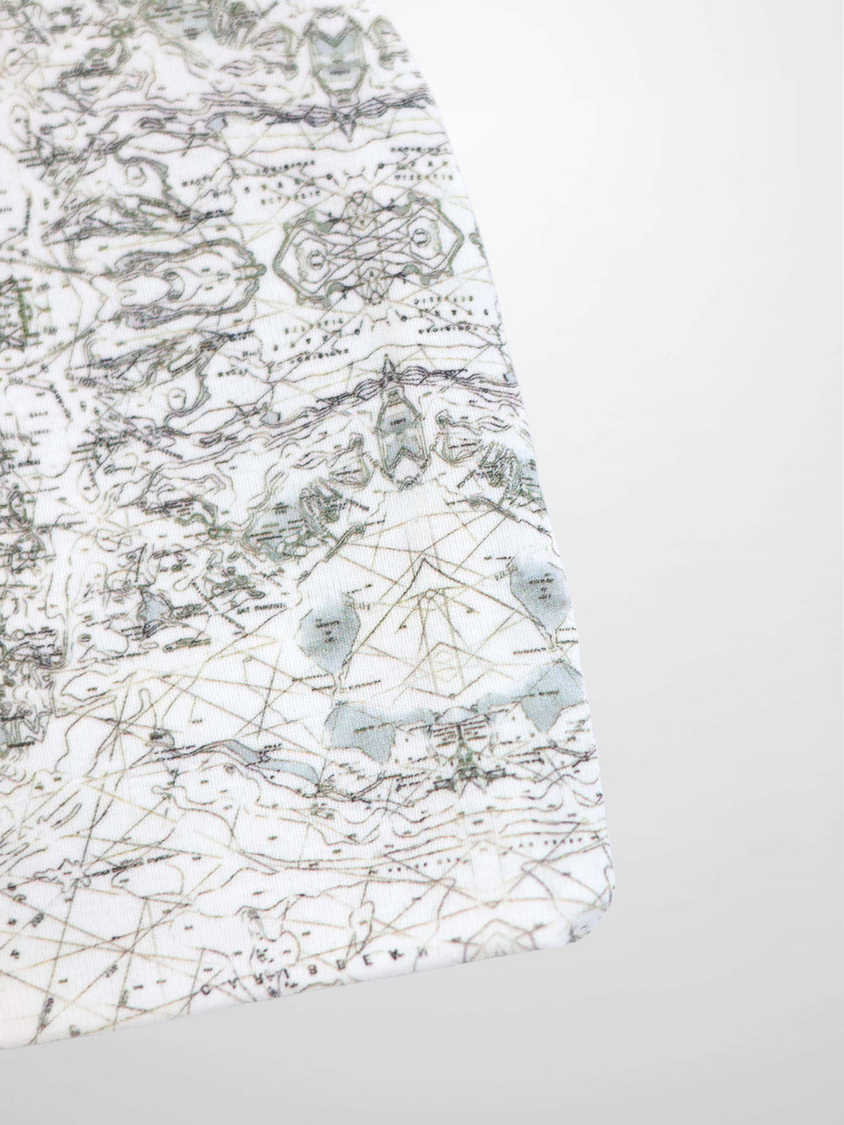 Map Beanie for boys, off-white fabric with map print by Adee