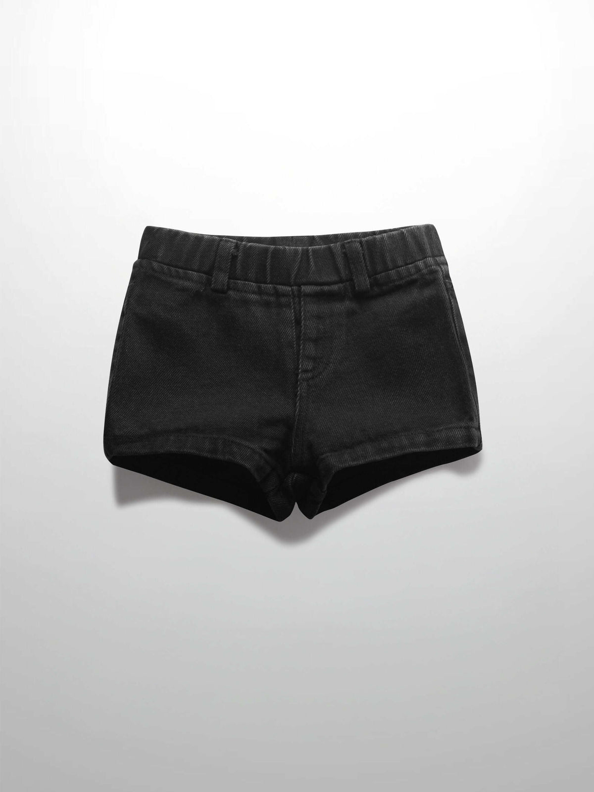 Black denim shorts for kids