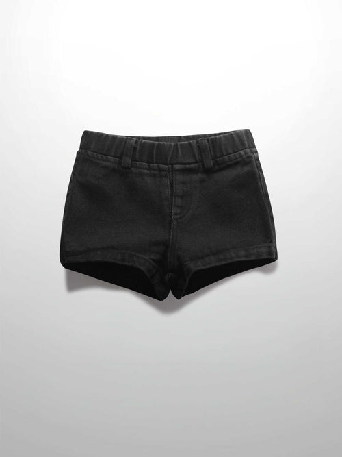 Black denim shorts for kids