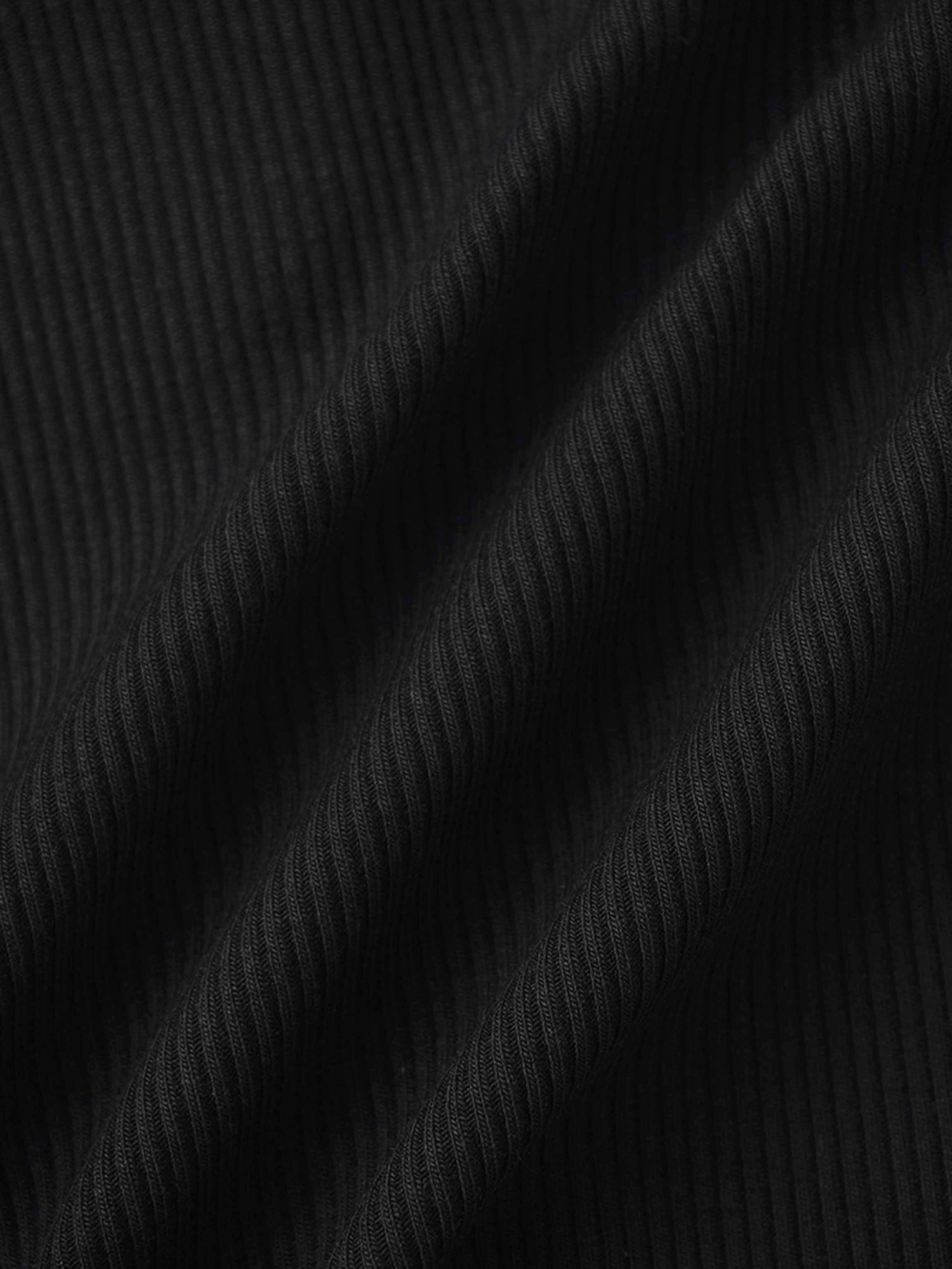 Thin Ribbed Cardigan - Black