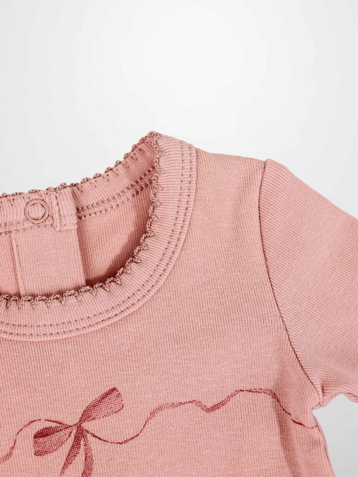 Pink Bow Stretchy with Lace