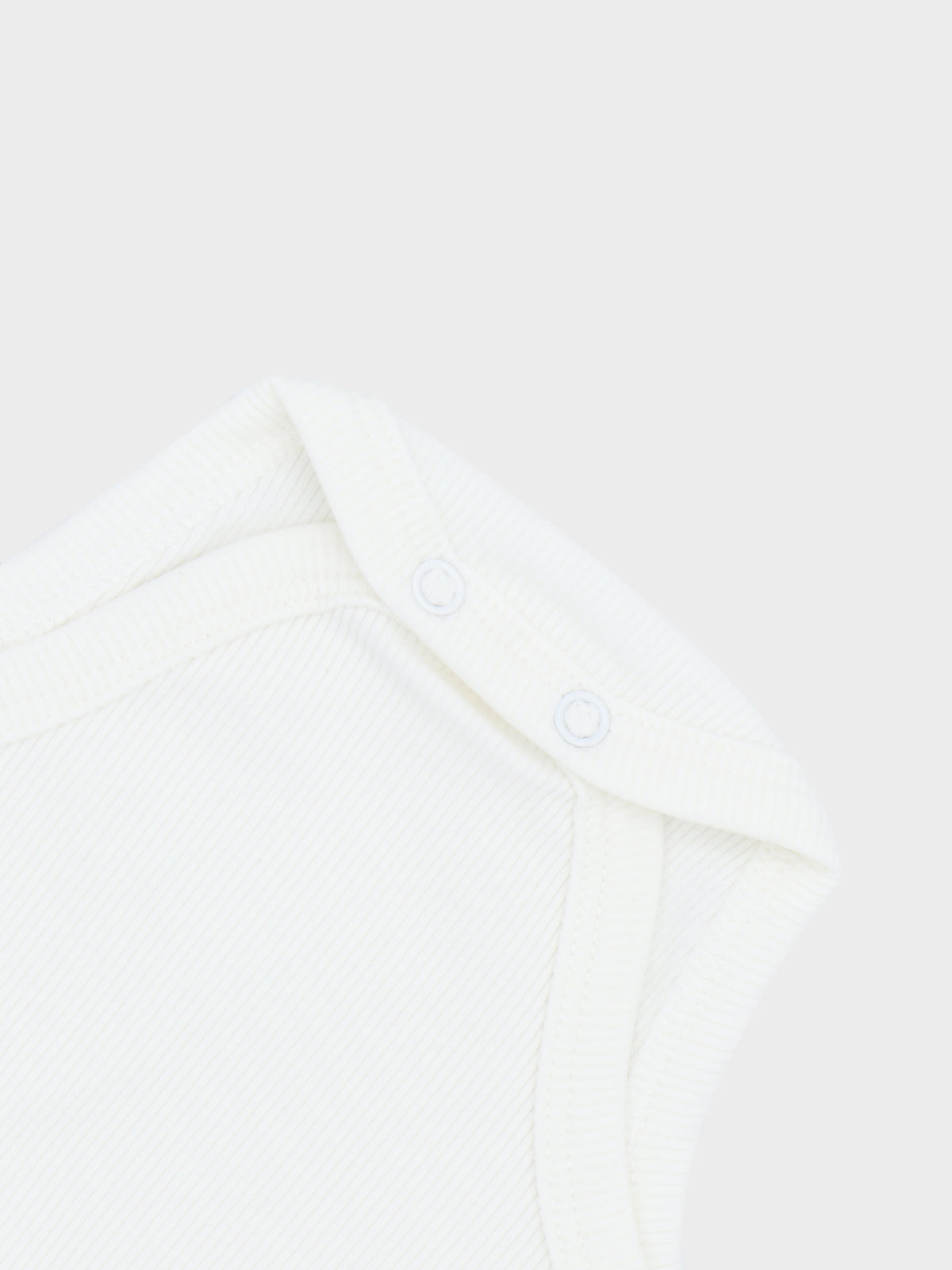 Ribbed Undershirt - 3 Pack: white bodysuit with thin straps and snap bottom