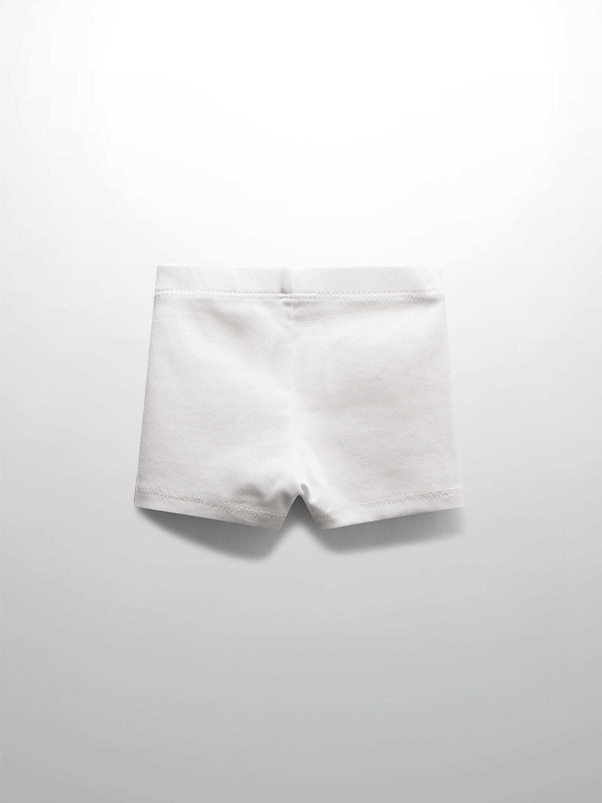 Biker shorts non ribbed white, Adee unisex basics bottoms.