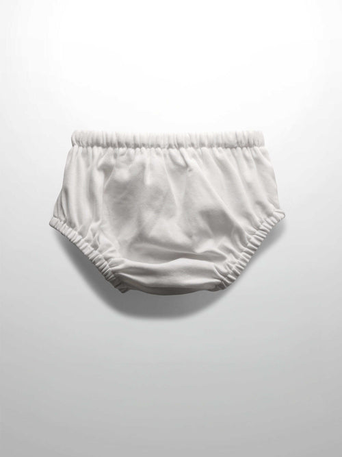 White drawstring baby bloomers