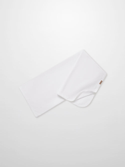 Legacy Stitch Blanket White, unisex swaddle blanket by Adee