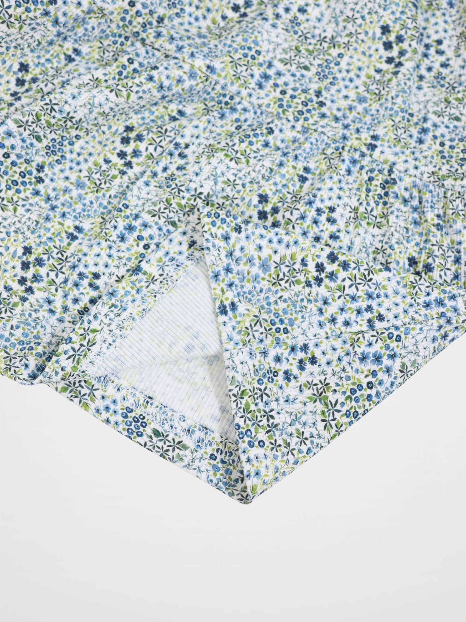 Blue Floral Robe - Short Sleeve