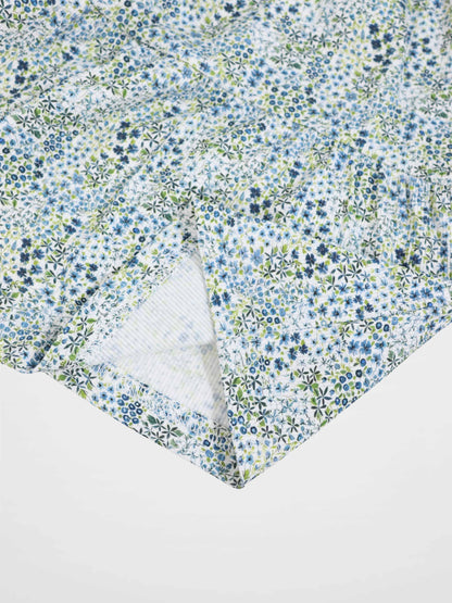 Blue Floral Robe - Short Sleeve