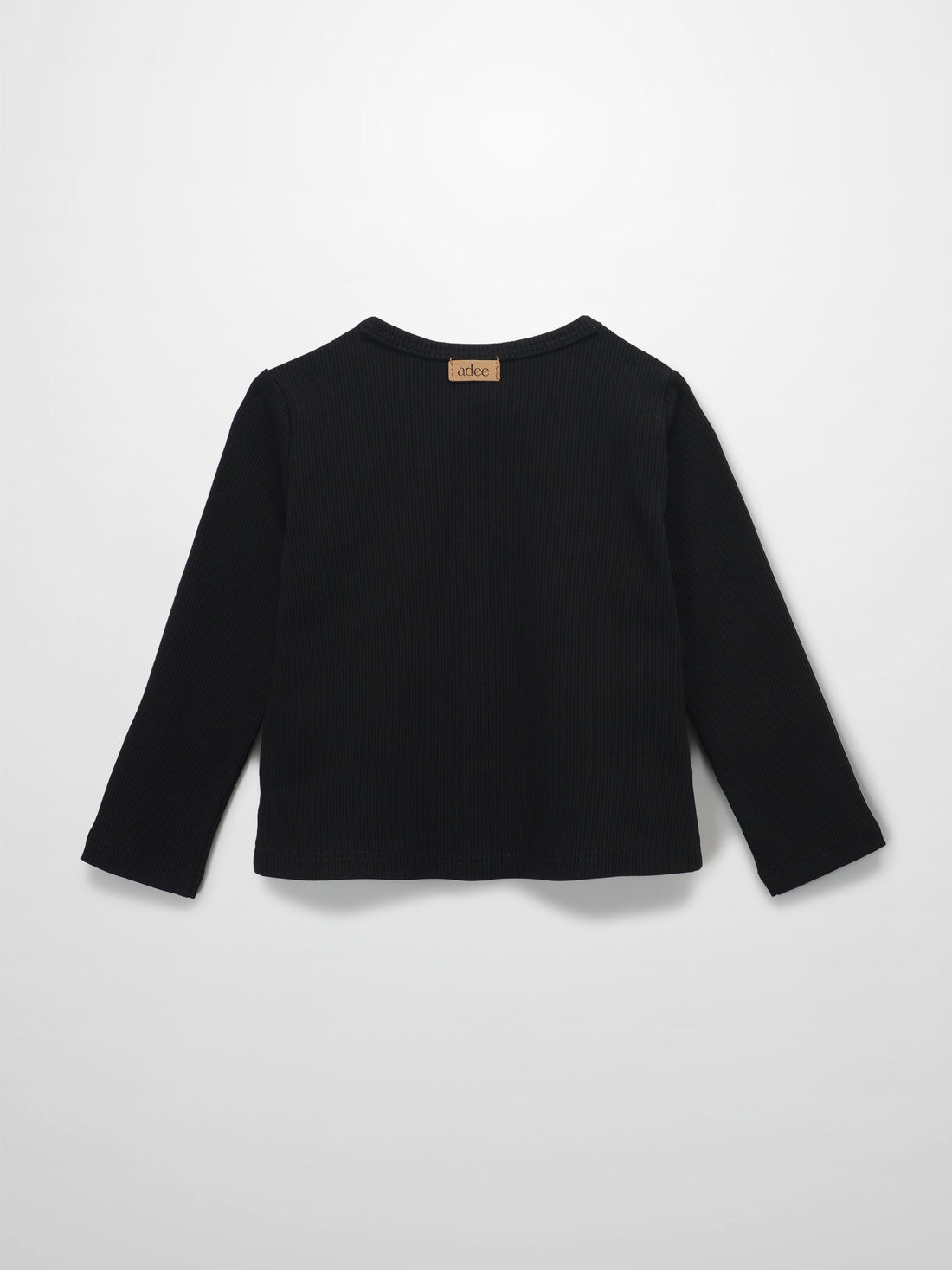 Thin Ribbed Cardigan - Black