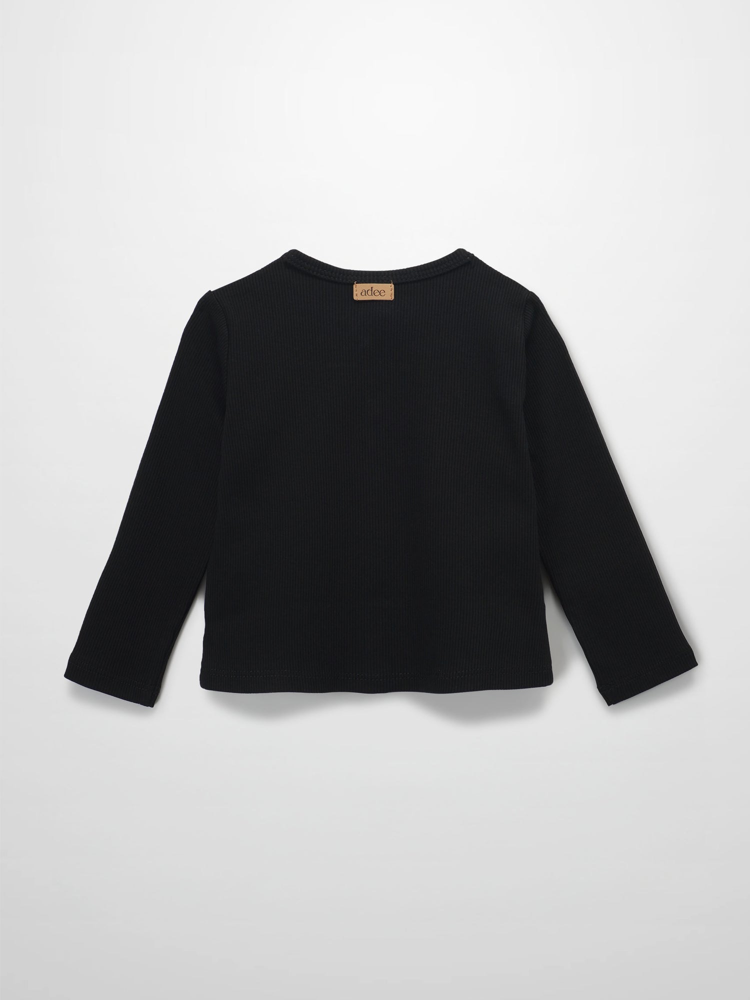 Thin Ribbed Cardigan - Black