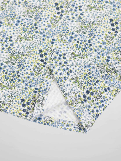 Blue floral girls pajamas by Adee featuring a blue flower print