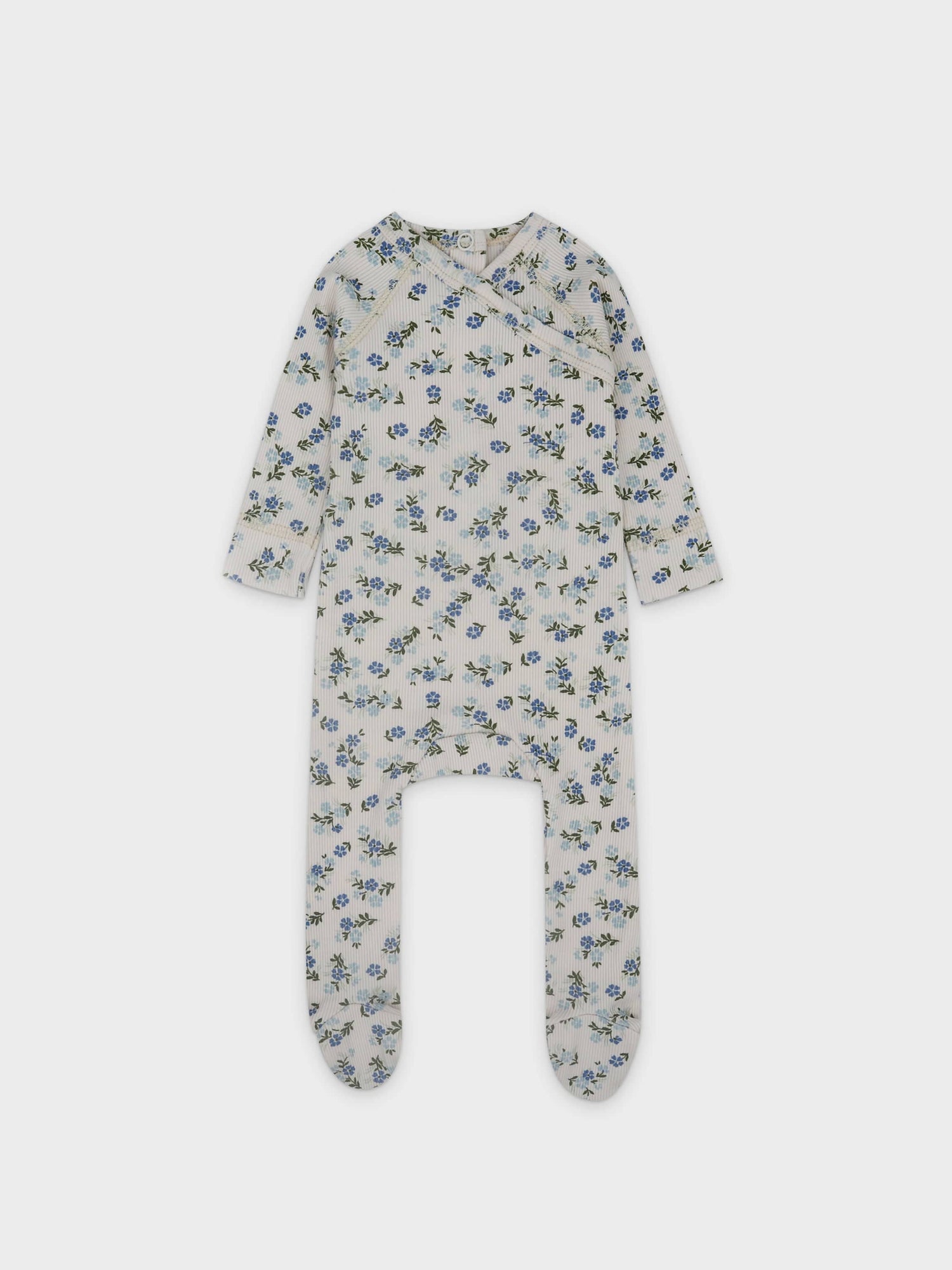 Garden Print-stretchy-Blue