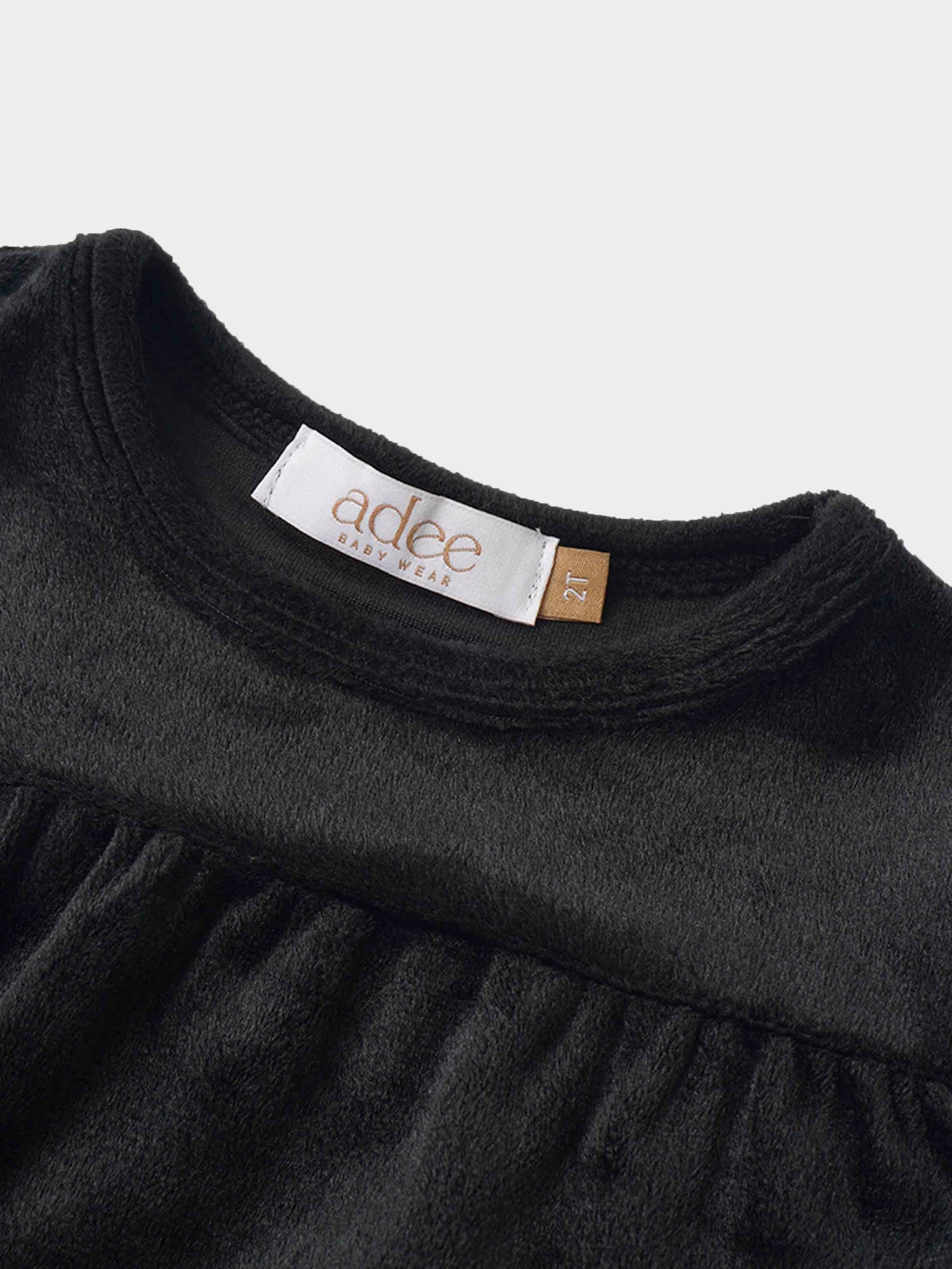 Tiered Velour Robe - Black