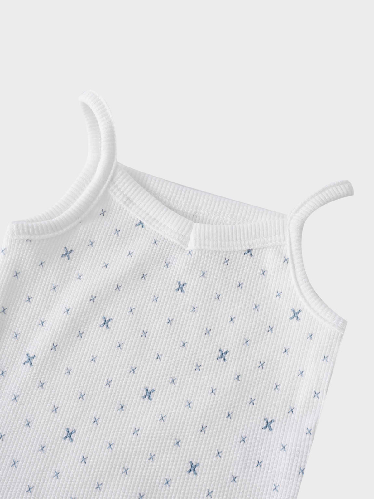 Light blue diamond pattern bodysuit