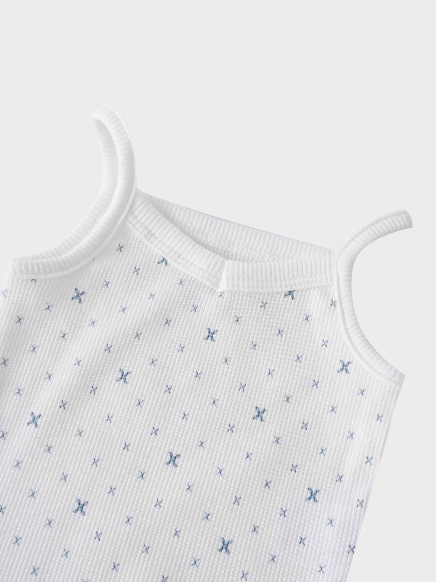 Light blue diamond pattern bodysuit