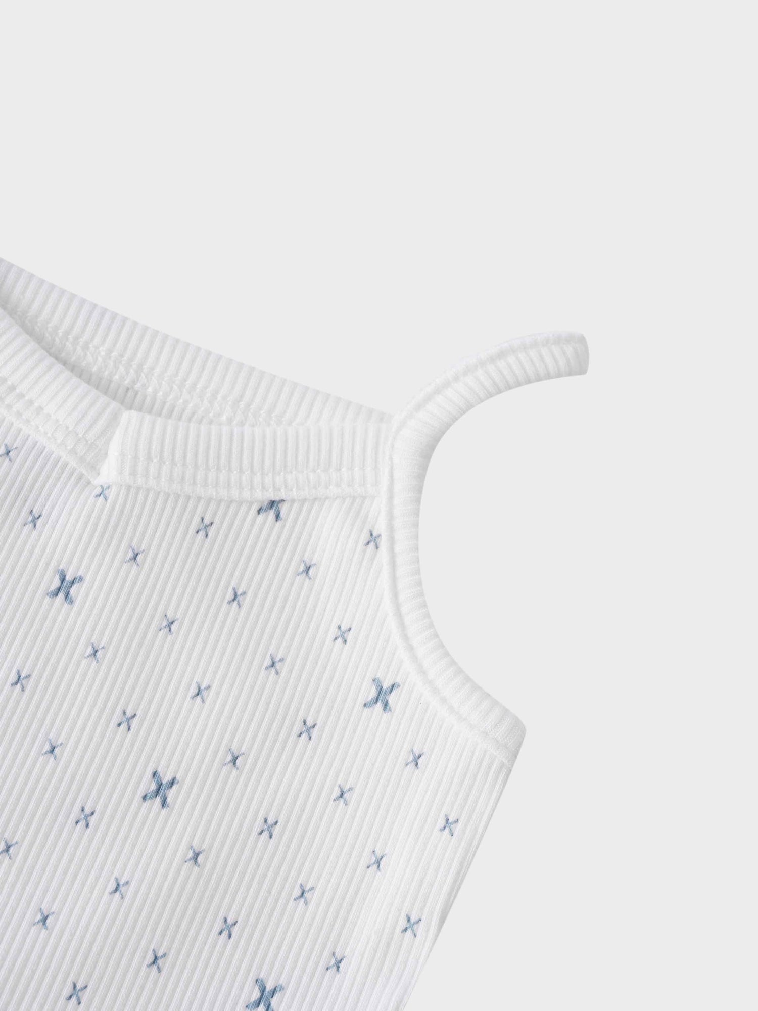 Light blue diamond pattern bodysuit