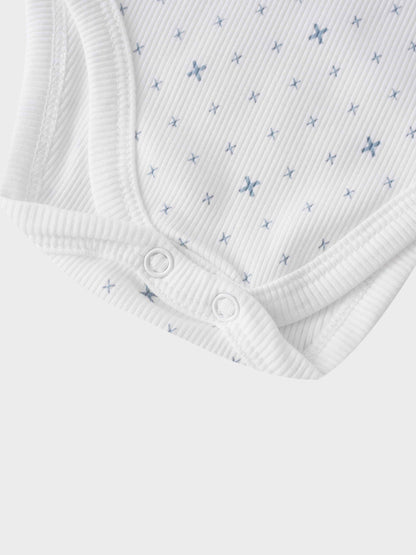 Light blue diamond pattern bodysuit