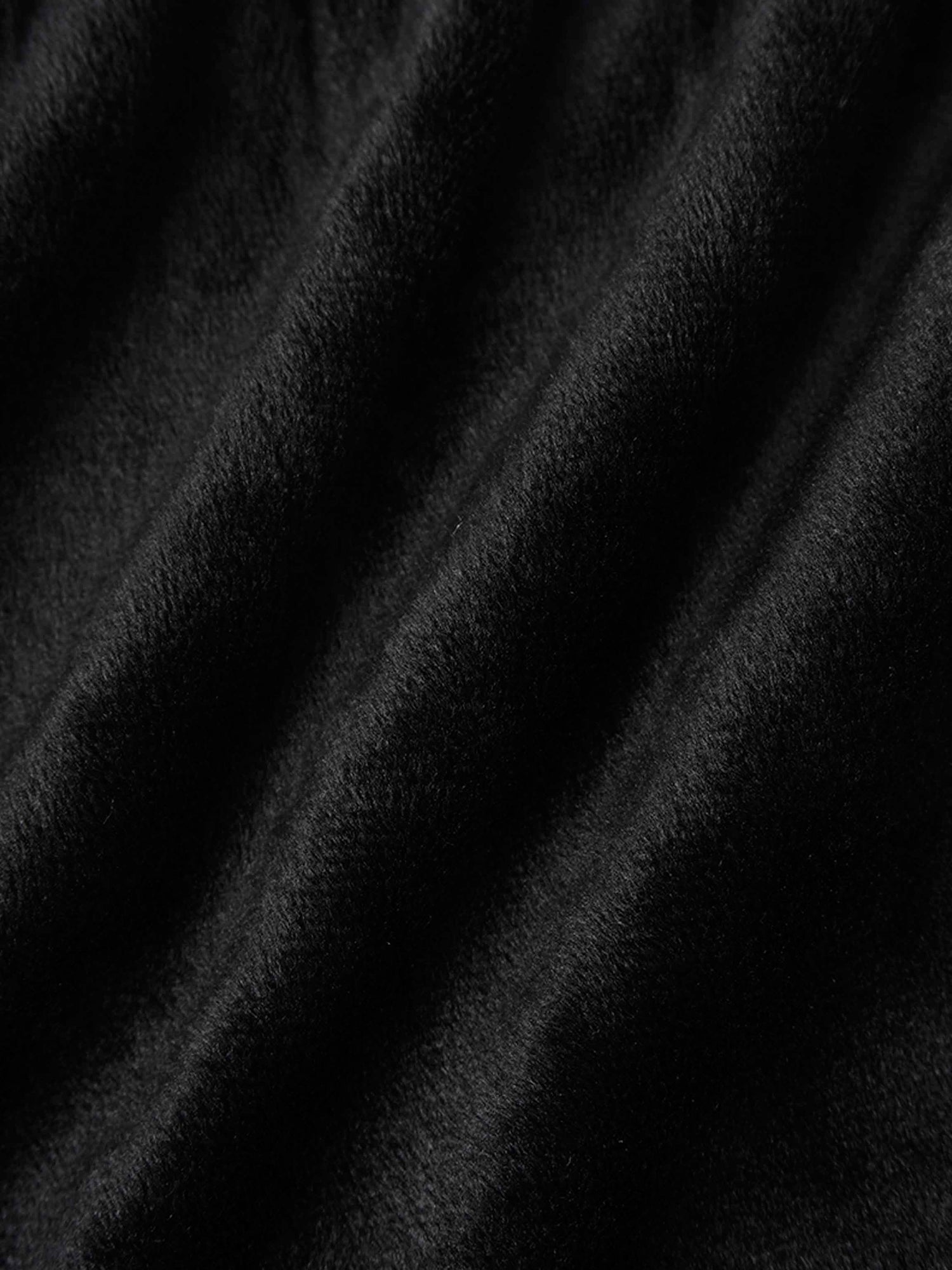 Tiered Velour Robe - Black
