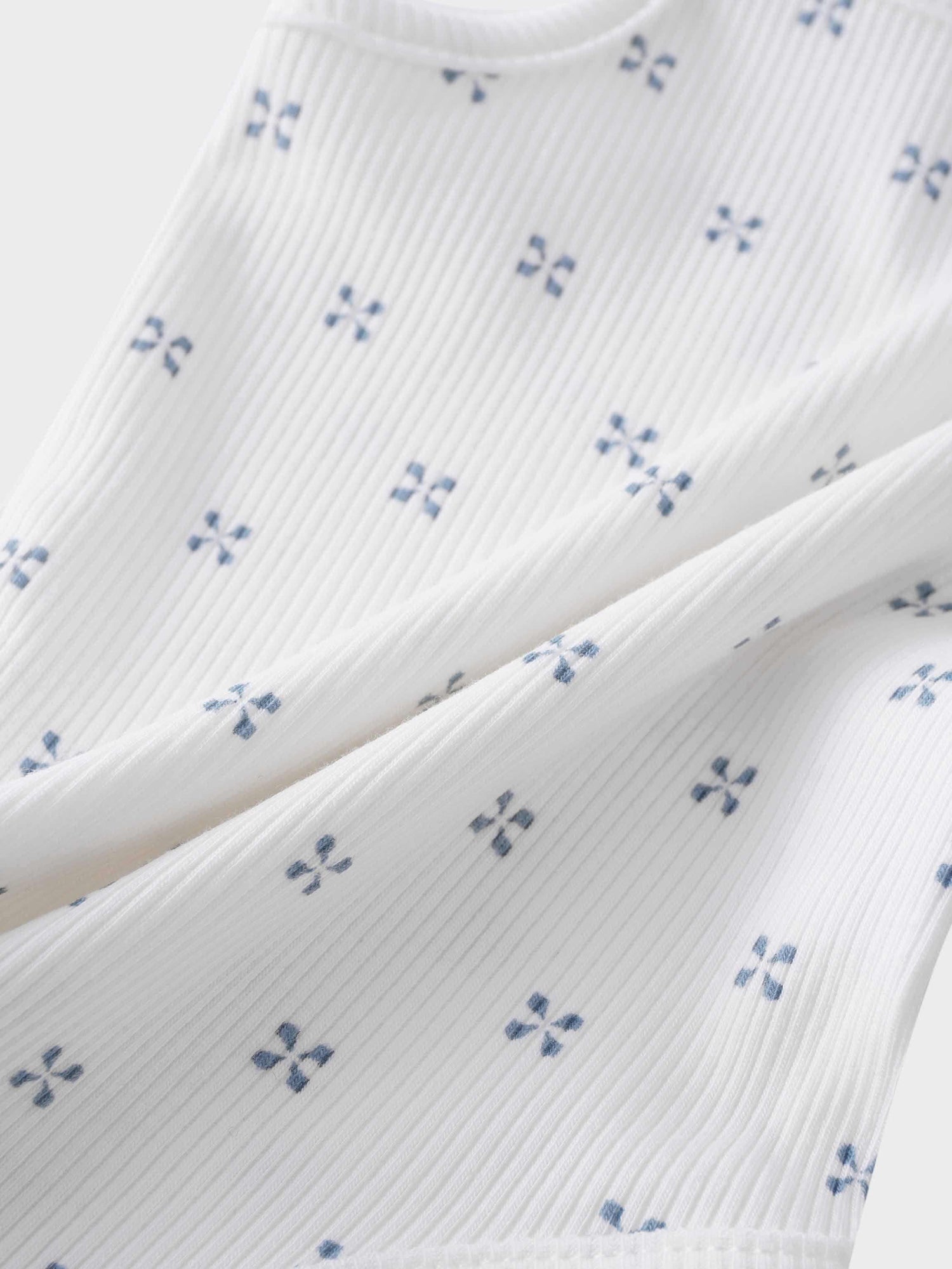 Light blue diamond pattern undershirt