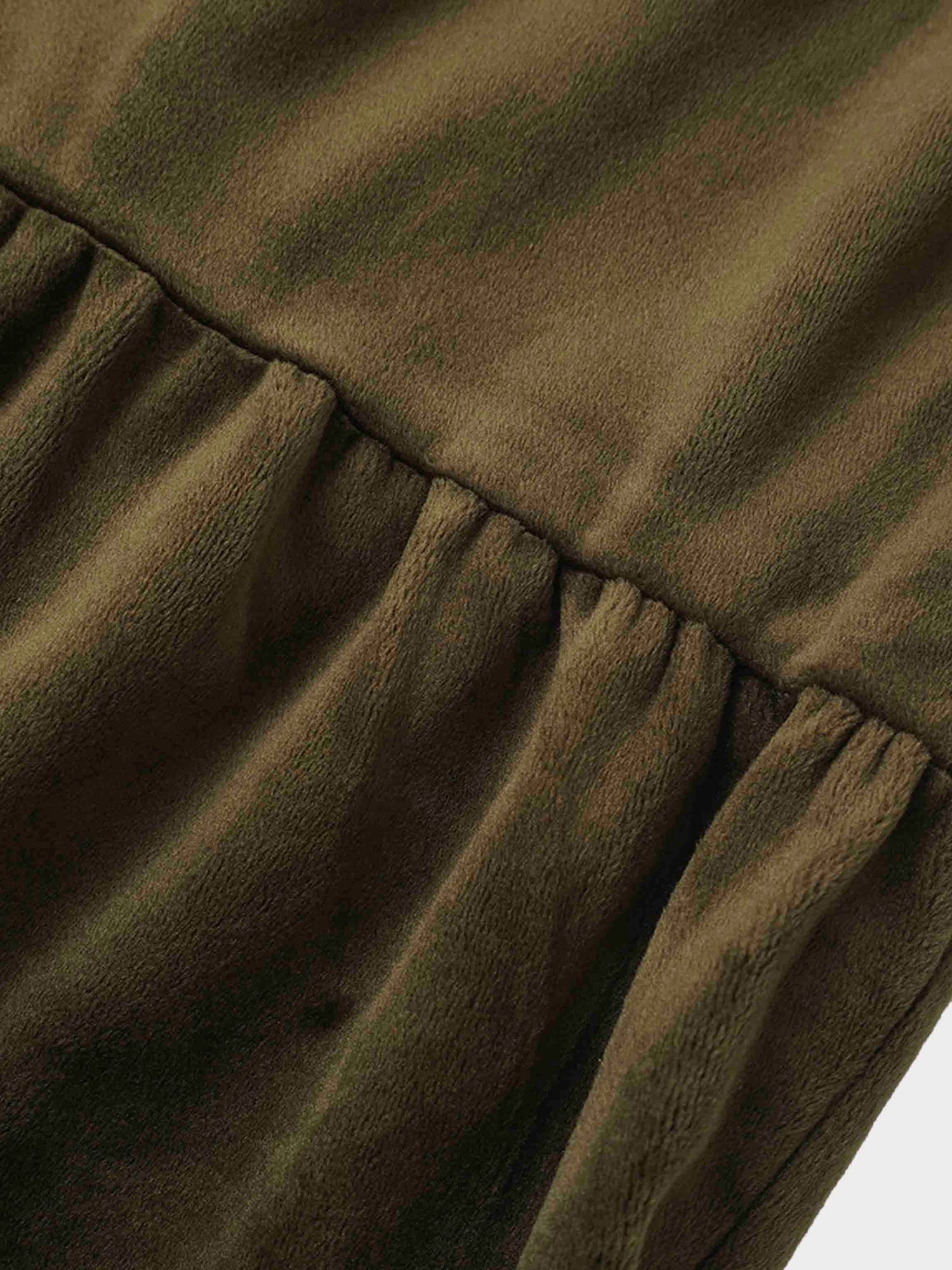 Tiered Velour Robe - Hunter Green