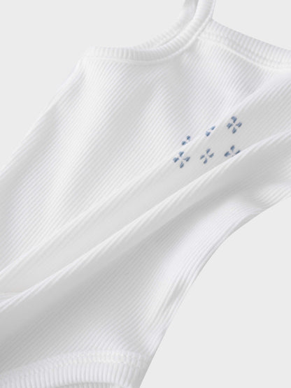 Light blue diamond pattern bodysuit