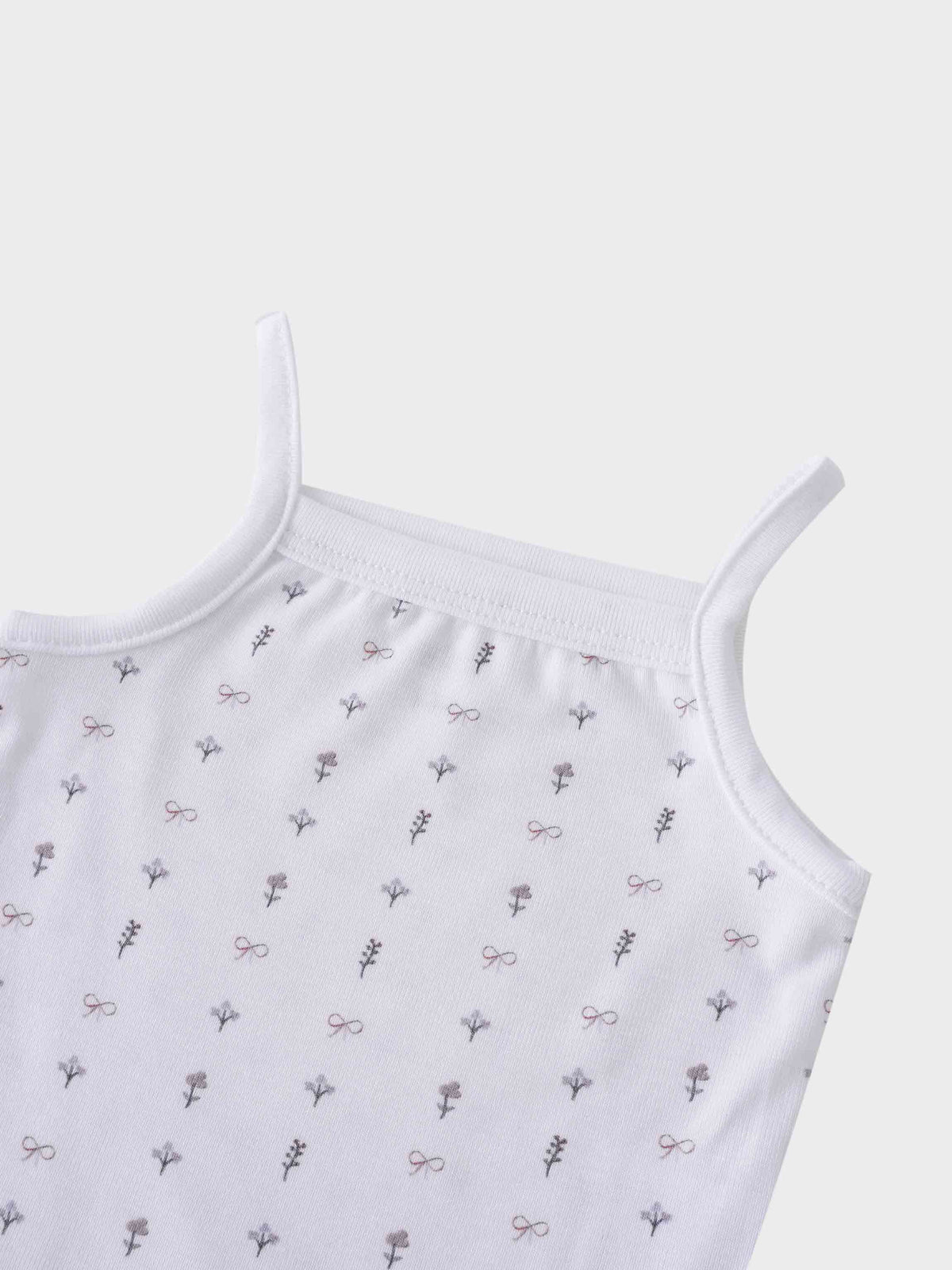 White bow print baby undershirt