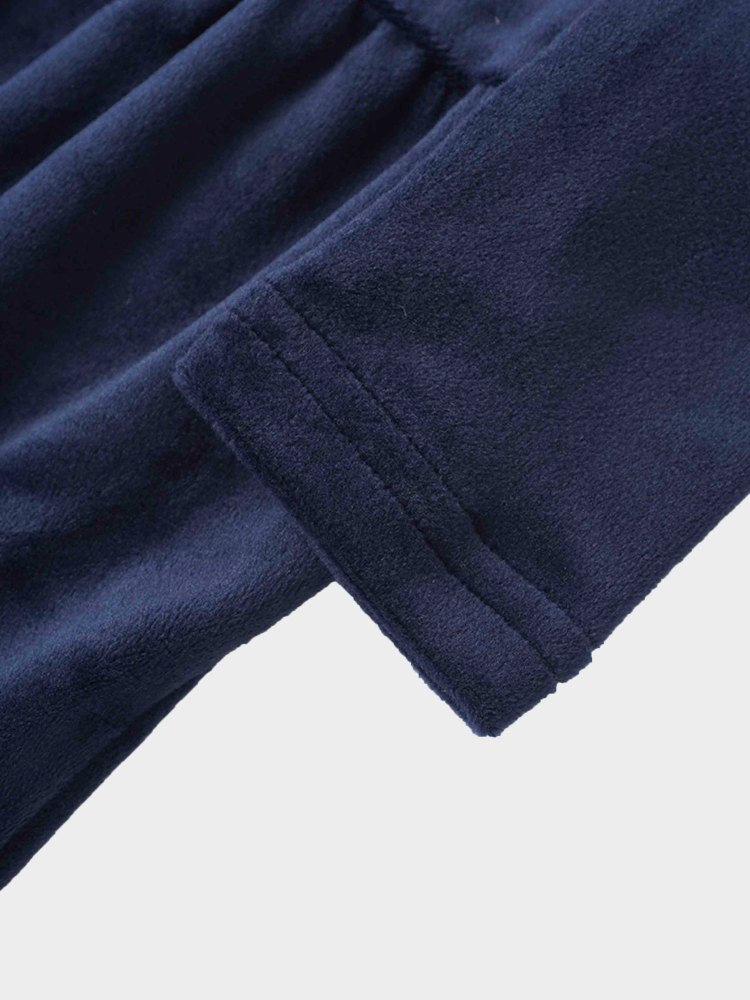 Tiered Velour Robe - Navy