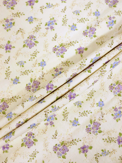 Ivory Flower Dress - Sleeveless by Adee, girls dressy with purple-blue floral print