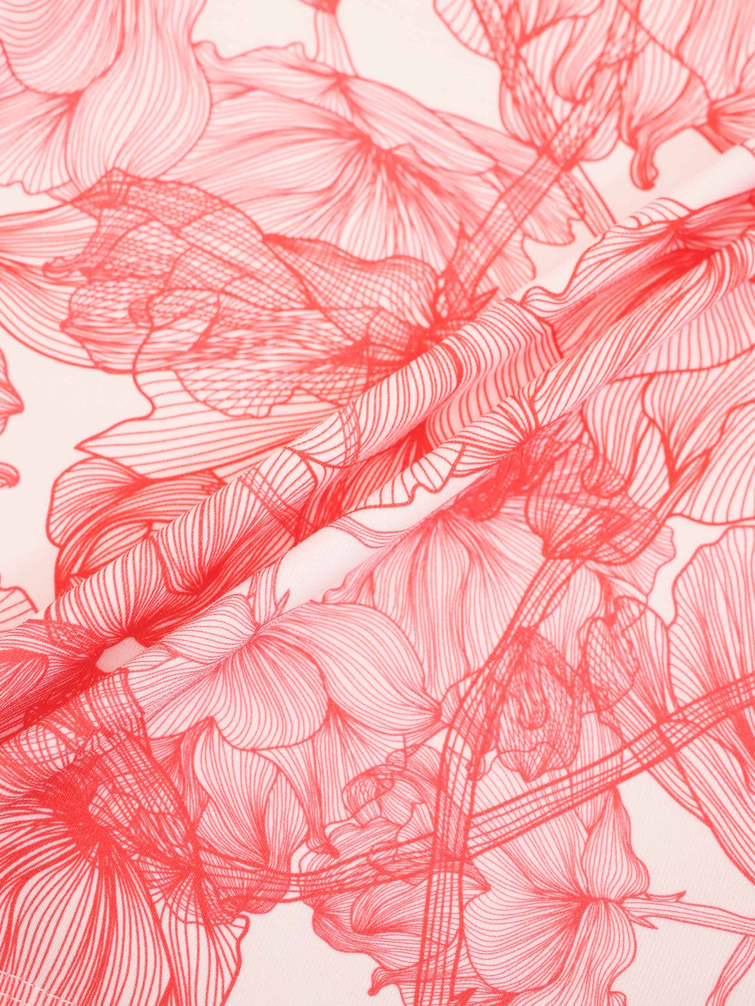 Pink Petal Short Sleeve T-shirt for girls by Adee with red floral print