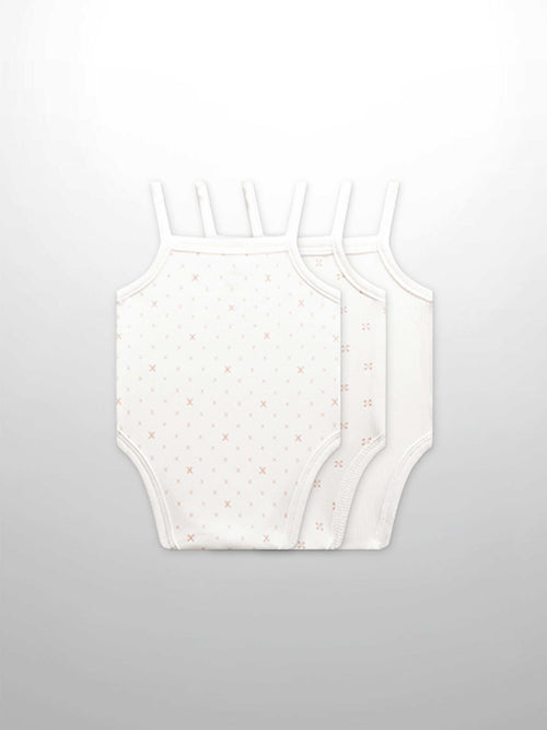 Pink diamond pattern baby bodysuits