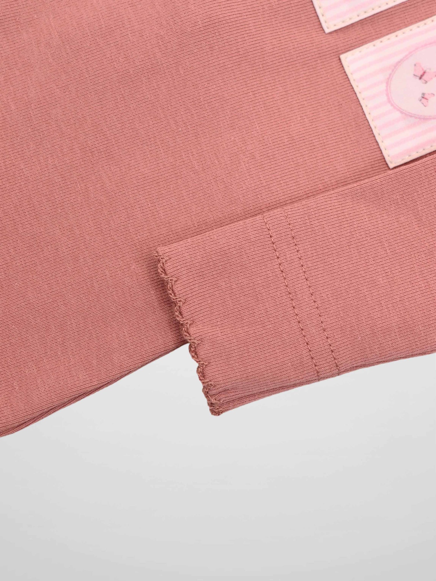 Cherry Frame Stretchy jumpsuit for girls in muted pink by Adee