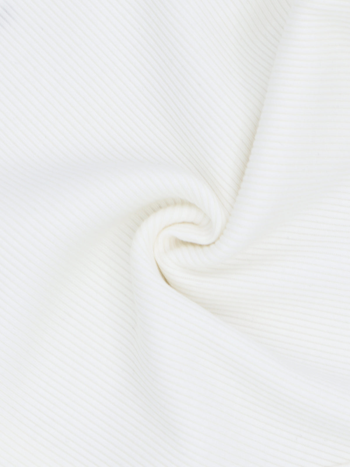 Close-up of soft white ribbed fabric for undershirts; breathable, three-pack.