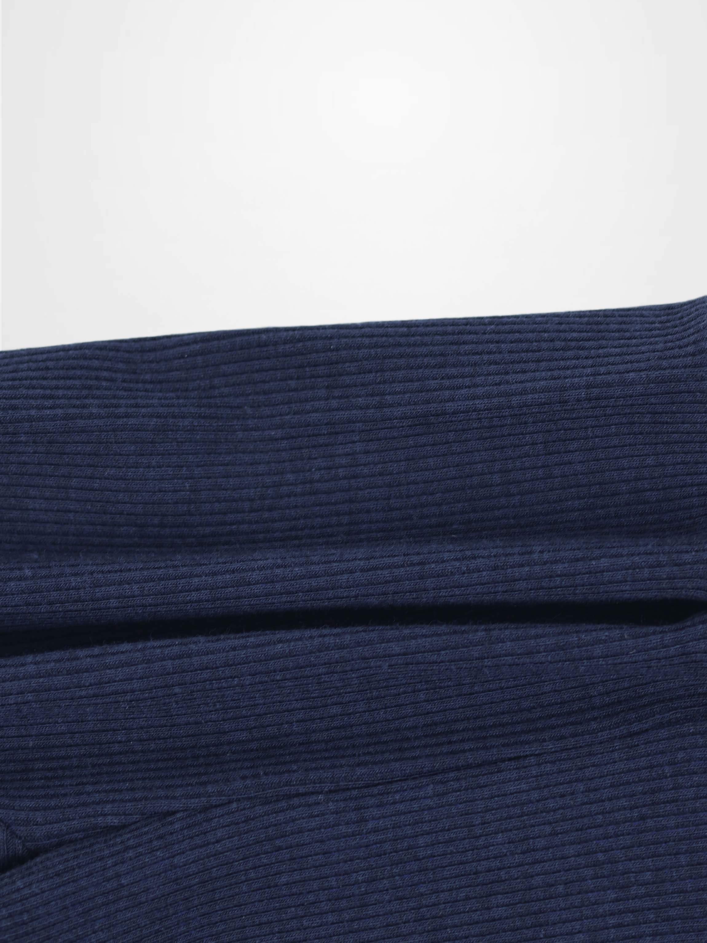 Biker shorts navy thin ribbed fabric, unisex basics