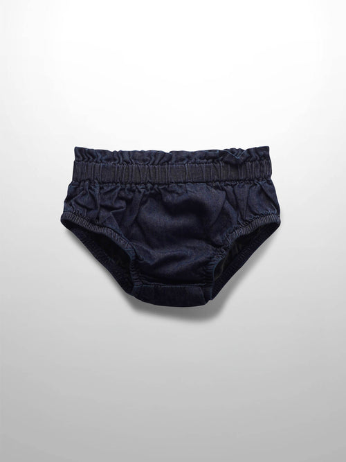 Dark denim baby bloomers shorts