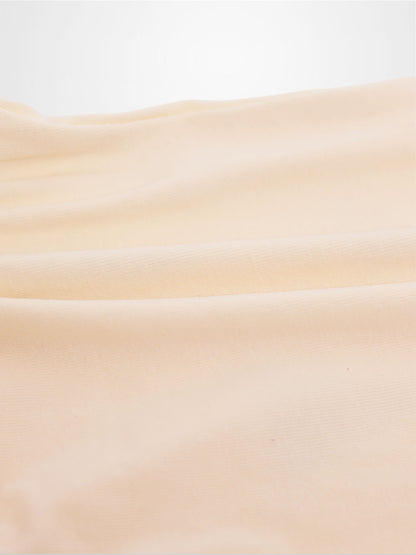Sail Boat Romper by Adee; peach fabric close-up for boys romper