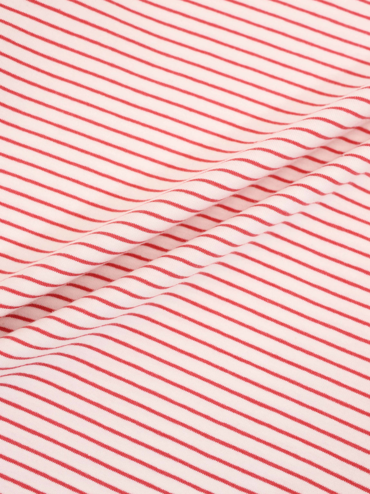 Little Paris Short Sleeve T-Shirt fabric close-up in white with red stripes