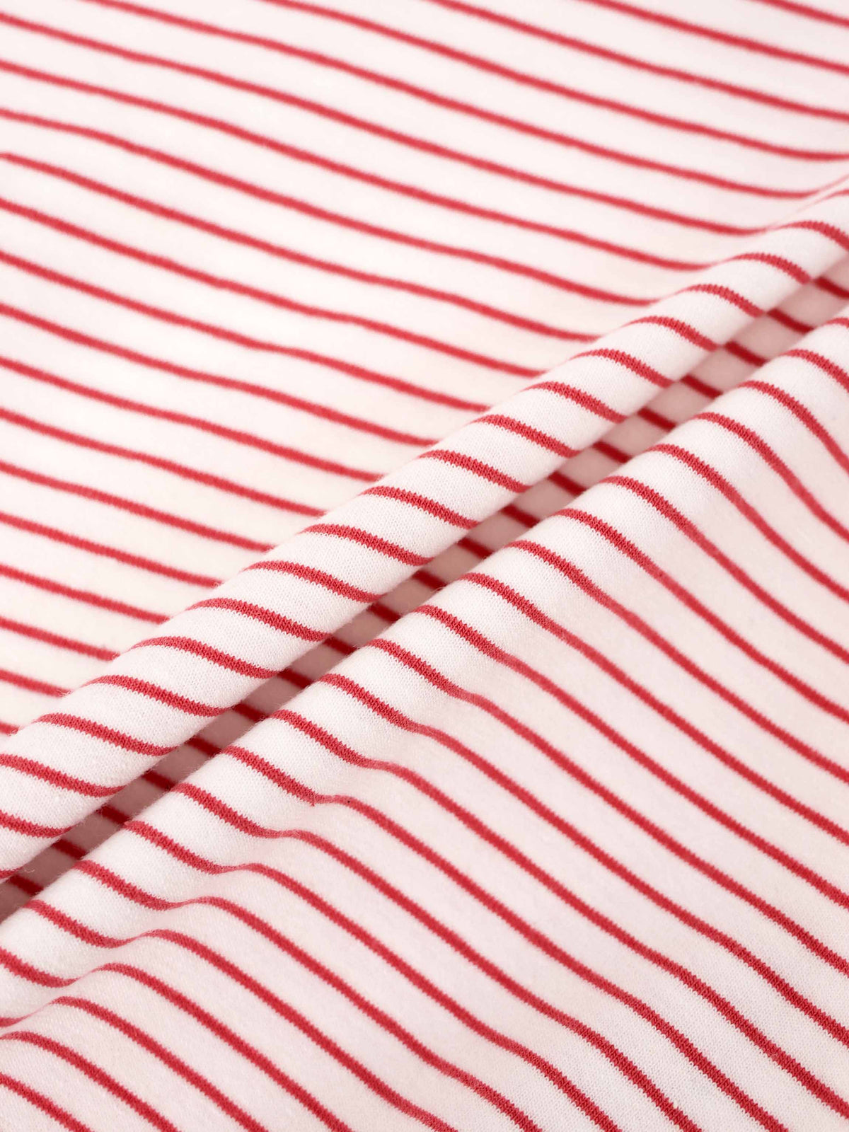 Girls skirt striped pink and white Adee close-up fabric