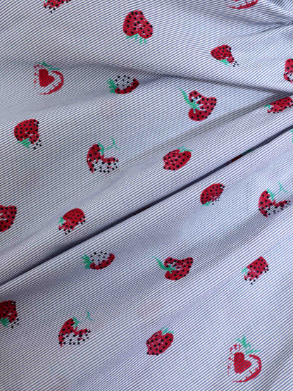 Strawberry Print Skirt
