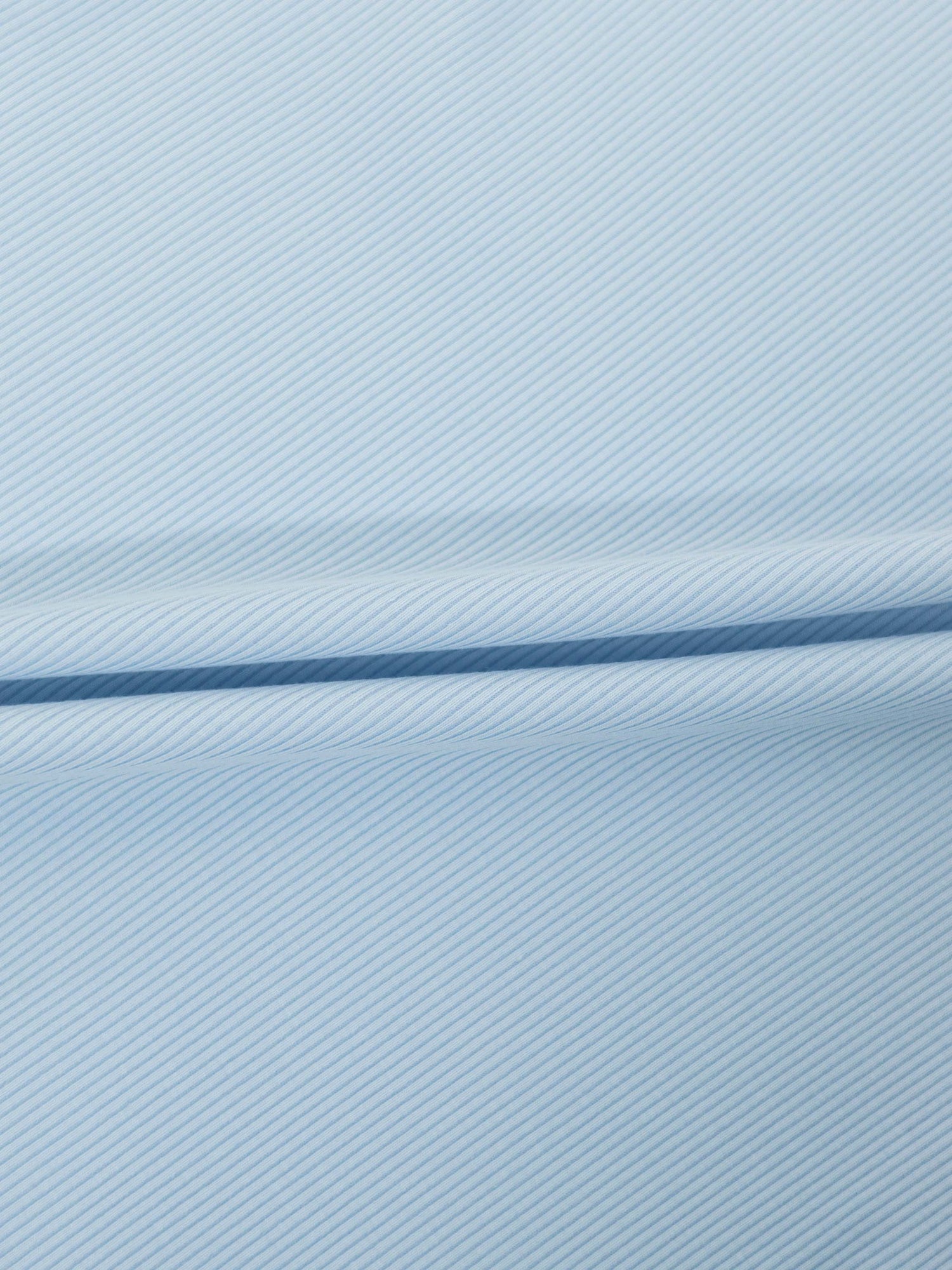 Light blue striped fabric for a 3/4 puff sleeve T-shirt.