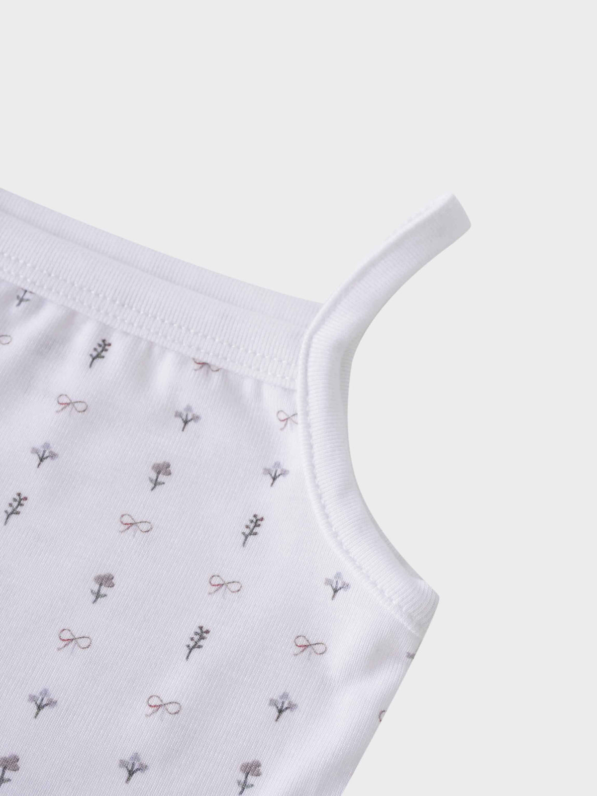 White baby undershirt with print