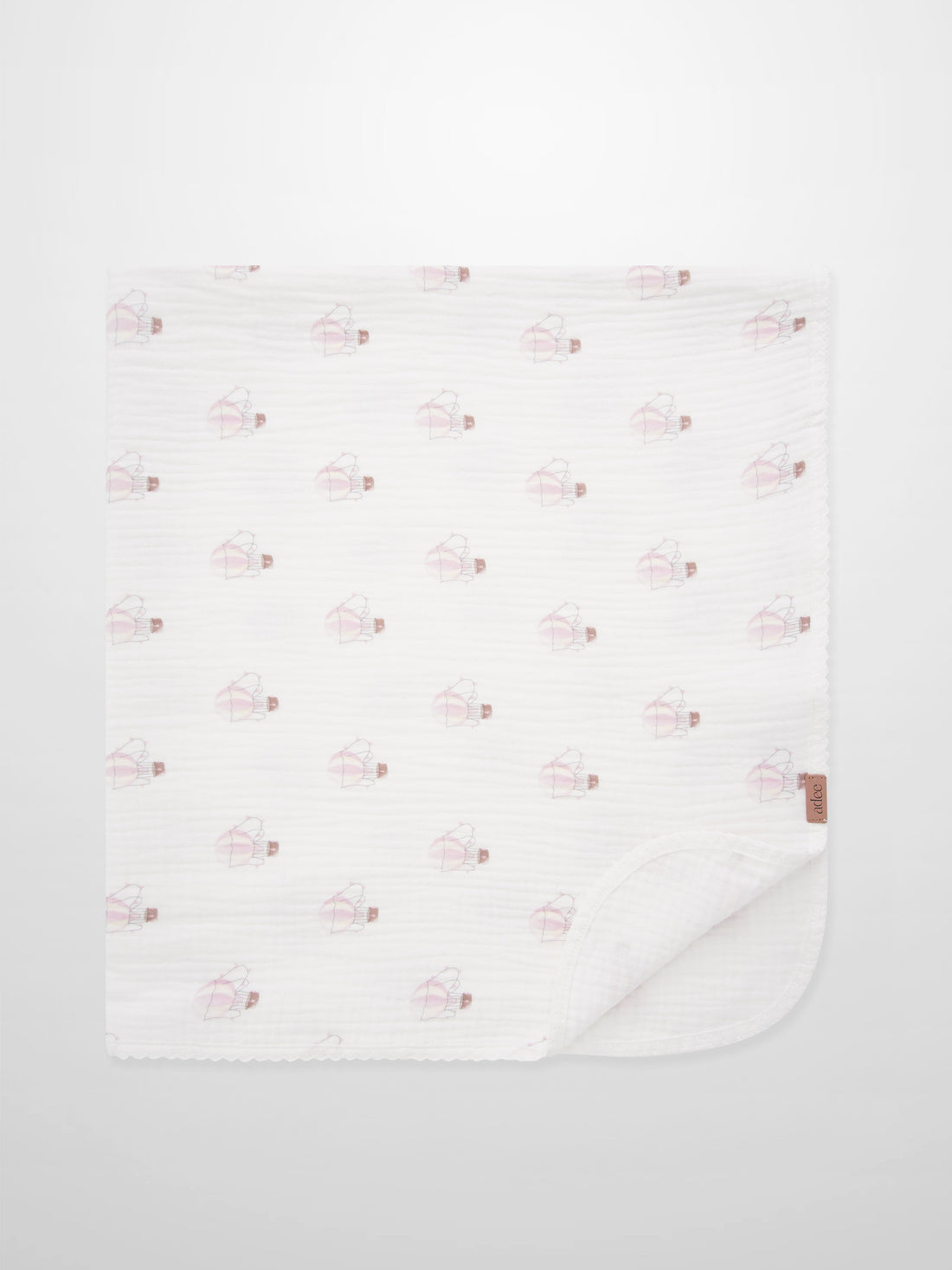 Pink Balloon Blanket with Lace by Adee; white girls&