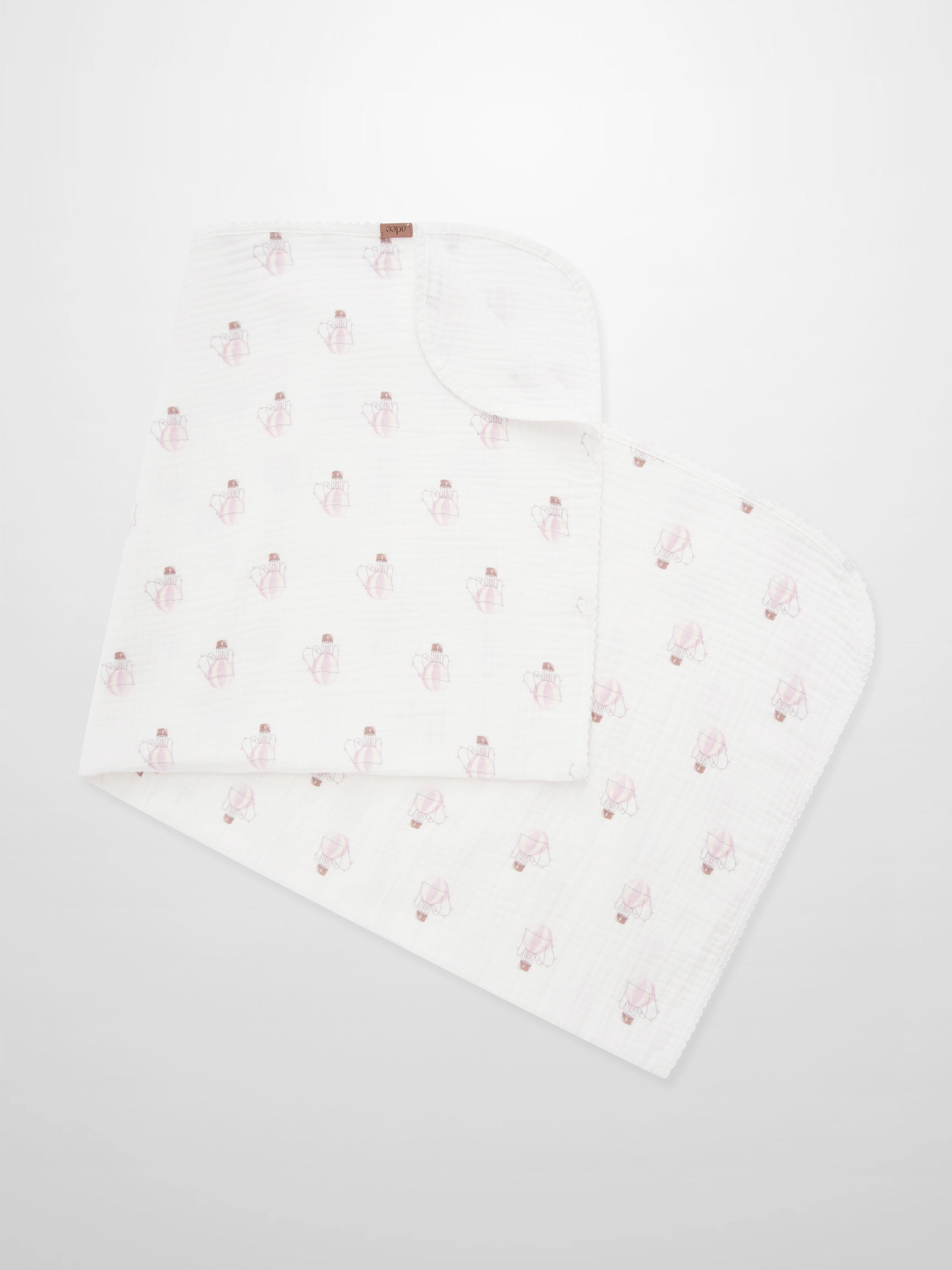 Pink Balloon Blanket with Lace by Adee, girls&